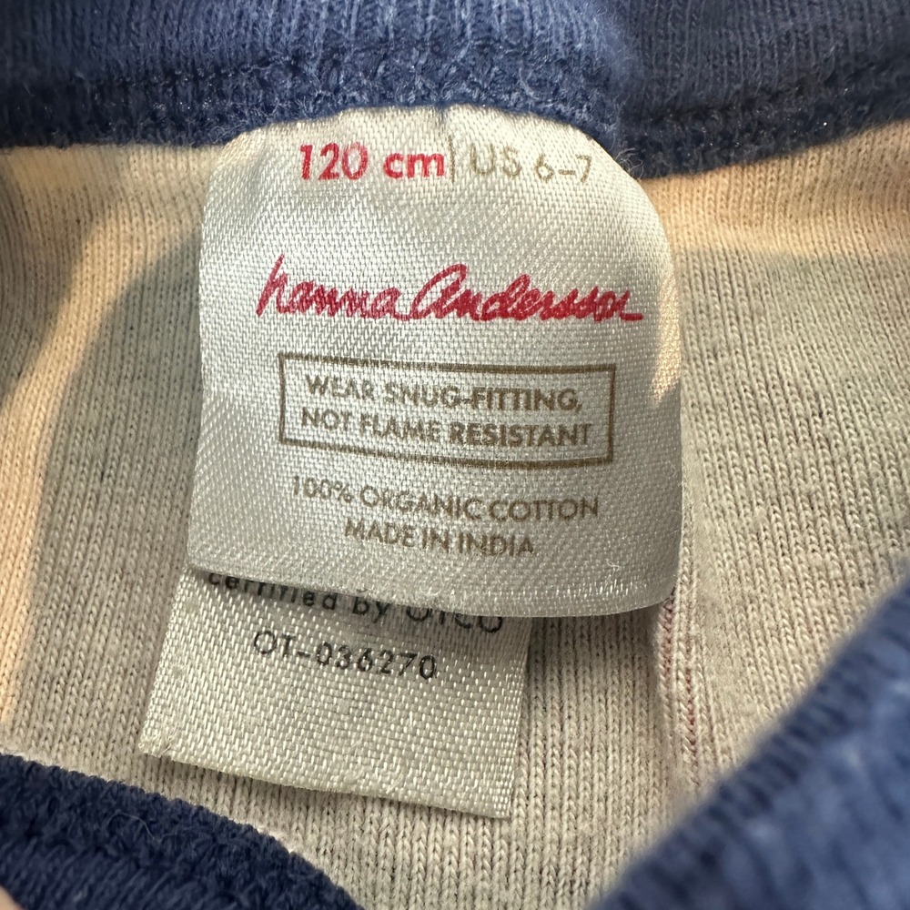 Hanna Andersson Kids 120 US 6-7 Plaid Organic Cotton Pajama Set Multicolor 59852 - Picture 2 of 10